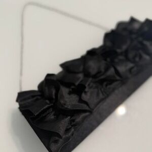 Black satin bow clutch bag #eveningbag